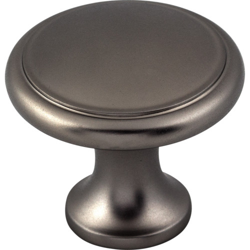 Top Knobs M2196: 1-1/8" Nouveau Round Cabinet Knob - Ash Gray