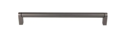 Top Knobs M2440: 18-7/8" cc Pennington Round Bar Cabinet Pull - Ash Gray