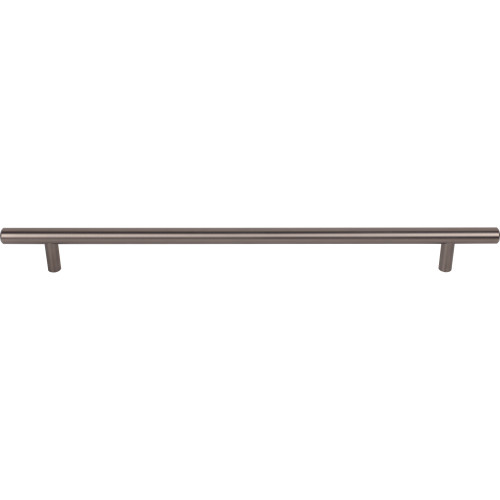 Top Knobs M2457: 11-11/32" cc Hopewell Round Bar Cabinet Pull - Ash Gray