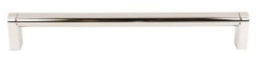Top Knobs M2497: 30" cc Pennington Round Bar Appliance Pull - Polished Nickel