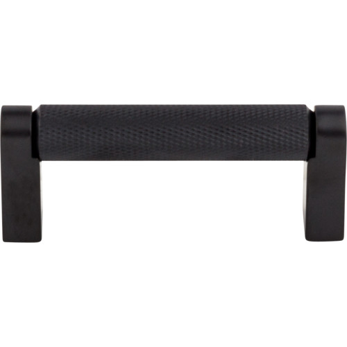 Top Knobs M2628: 3" cc Amwell Round Bar Cabinet Pull - Flat Black