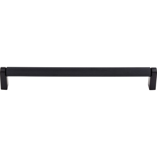 Top Knobs M2632: 8-13/16" cc Amwell Round Bar Cabinet Pull - Flat Black