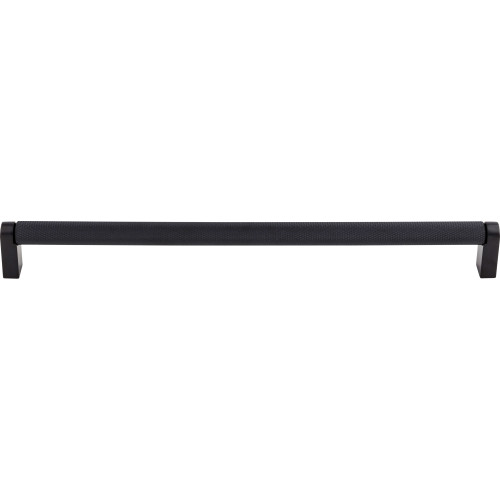 Top Knobs M2640: 24" cc Amwell Round Bar Appliance Pull - Flat Black