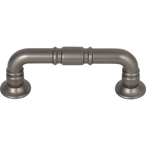 Top Knobs TK1001AG: 3" cc Kent D-Handle Cabinet Pull - Ash Gray