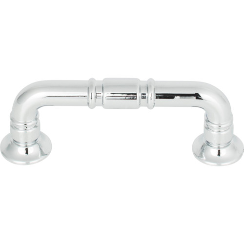 Top Knobs TK1001PC: 3" cc Kent D-Handle Cabinet Pull - Polished Chrome