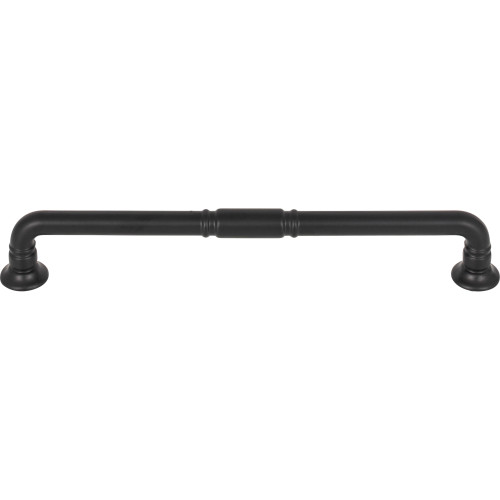 Top Knobs TK1005BLK: 7-9/16" cc Kent D-Handle Cabinet Pull - Flat Black