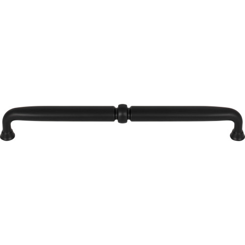 Top Knobs TK1025BLK: 8-13/16" cc Henderson D-Handle Cabinet Pull - Flat Black