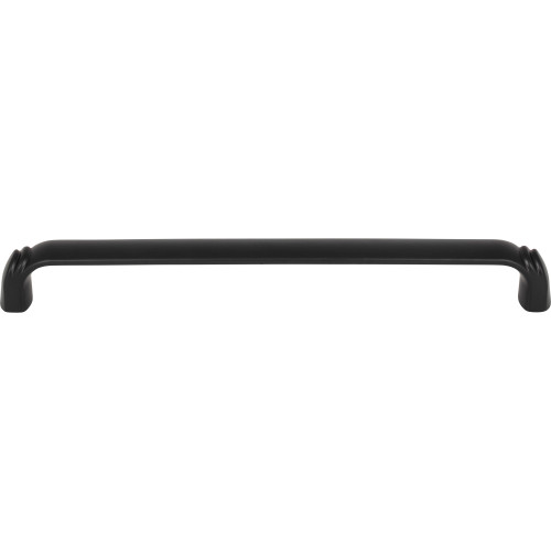 Top Knobs TK1037BLK: 12" cc Pomander D-Handle Appliance Pull - Flat Black
