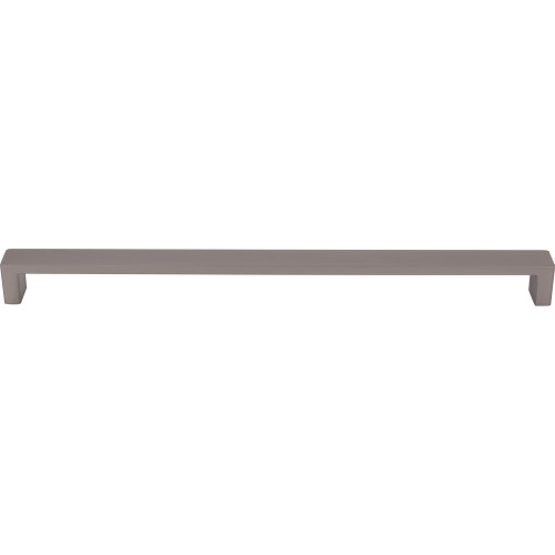 Top Knobs TK253AG: 12" cc Modern Metro Flat Bar Cabinet Pull - Ash Gray