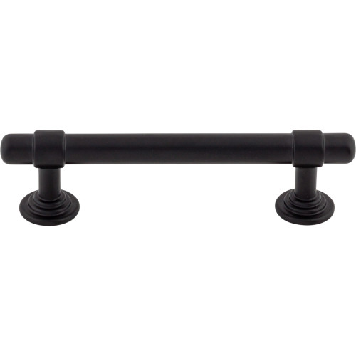 Top Knobs TK3001BLK: 3-3/4" cc Ellis Bit Cabinet Pull - Flat Black