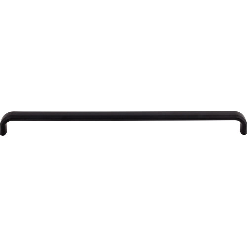 Top Knobs TK3016BLK: 12" cc Telfair D-Handle Cabinet Pull - Flat Black