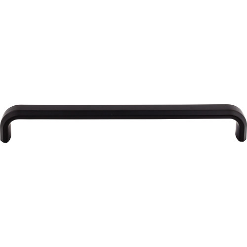 Top Knobs TK3017BLK: 12" cc Telfair D-Handle Cabinet Pull - Flat Black