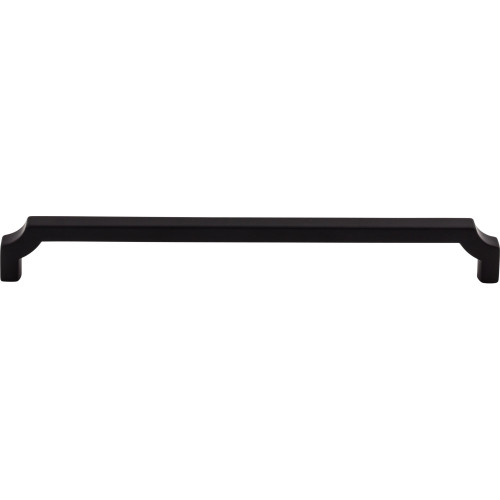 Top Knobs TK3025BLK: 8-13/16" cc Davenport Square Bar Cabinet Pull - Flat Black
