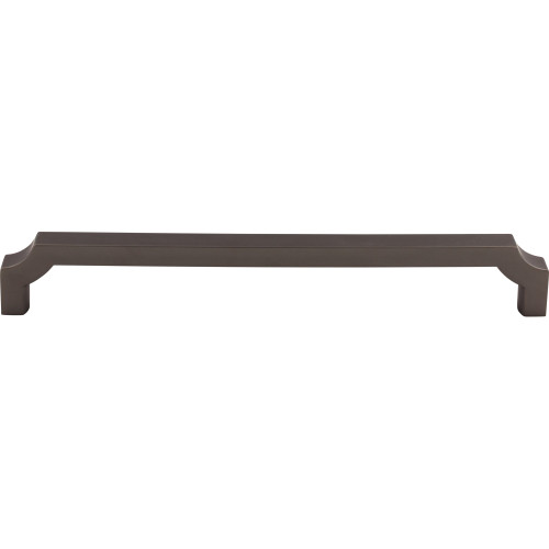 Top Knobs TK3027AG: 12" cc Davenport Square Bar Cabinet Pull - Ash Gray