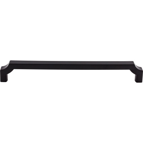 Top Knobs TK3028BLK: 18" cc Davenport Square Bar Cabinet Pull - Flat Black