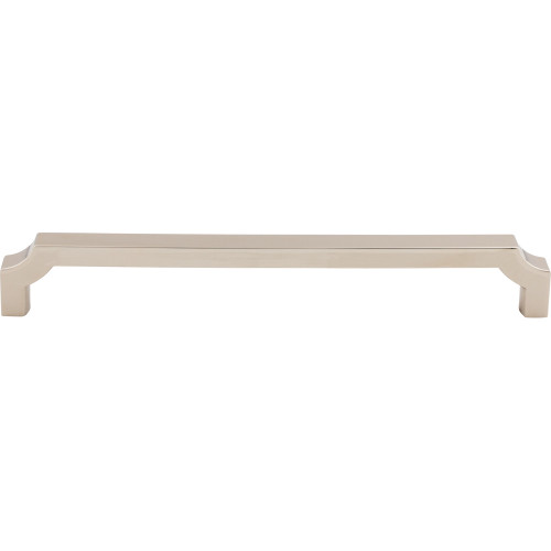 Top Knobs TK3028PN: 18" cc Davenport Square Bar Cabinet Pull - Polished Nickel