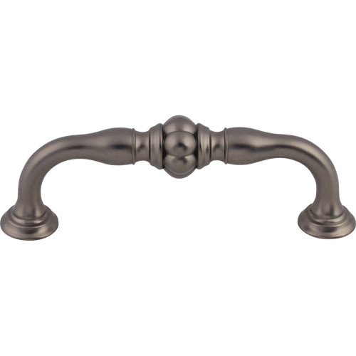 Top Knobs TK692AG: 3-3/4" cc Allington D-Handle Cabinet Pull - Ash Gray