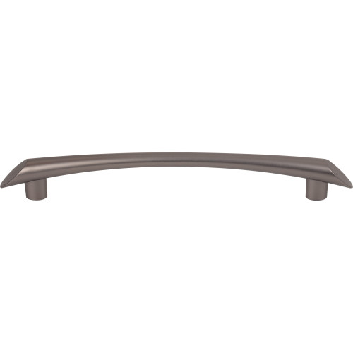 Top Knobs TK784AG: 6-5/16" cc Edgewater Curved Bar Cabinet Pull - Ash Gray
