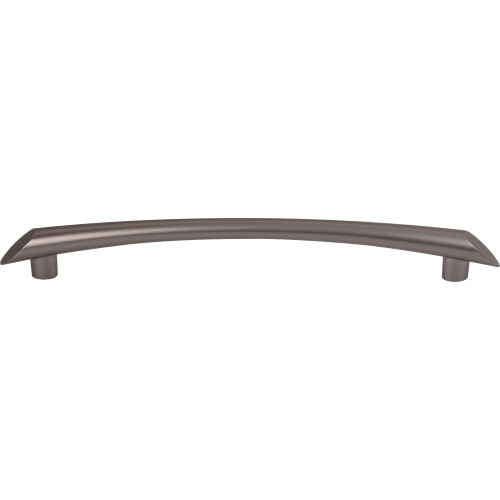 Top Knobs TK785AG: 7-9/16" cc Edgewater Curved Bar Cabinet Pull - Ash Gray