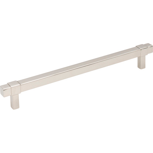 Jeffrey Alexander 293-192NI: 192mm cc Zane Bit Pull Cabinet Pull - Polished Nickel