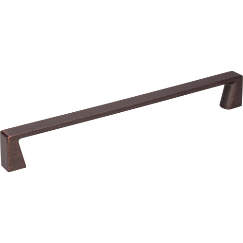 Jeffrey Alexander 177-192DBAC: 192mm cc Boswell Square Bar Cabinet Pull - Brushed Oil Rubbed Bronze