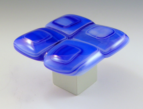 Grace White BG1: Blue Gingham 1 Cabinet Knob - Shades of Blue Grace White BG1: Blue Gingham 1 Cabinet Knob - Shades of Blue