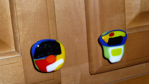 Grace White CFD1: ColorForms D Cabinet Knob - Multicolor Grace White CFD1: ColorForms D Cabinet Knob - Multicolor