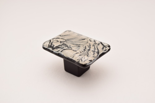 Grace White RMF3: MoonFrost 3 Cabinet Knob - Silver/Black