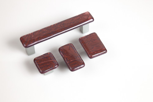 Grace White RRF4: 4" cc RoseFrost 4 Cabinet Pull - Rose/Purple