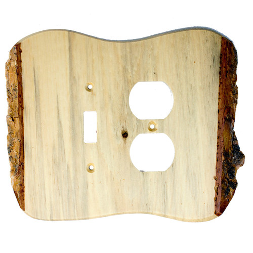 Sierra Lifestyles 682786: Rustic Single Toggle/Single Outlet Switchplate - Blued Pine Sierra Lifestyles 682786: Rustic Single Toggle/Single Outlet Switchplate - Blued Pine
