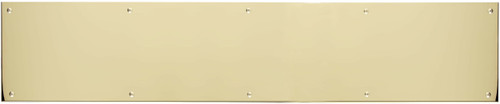 Brass Accents  28 x 6" Kick Plate (screw mount) - Polished Brass