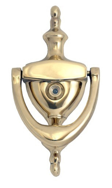 Brass Accents  6" Traditional Door Knocker w/Eye viewer -  Polished Brass