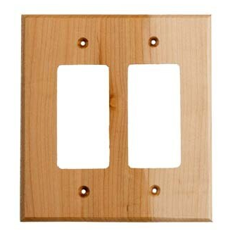 Sierra Lifestyles 682303: Traditional Double Rocker Switchplate - Rustic Hickory