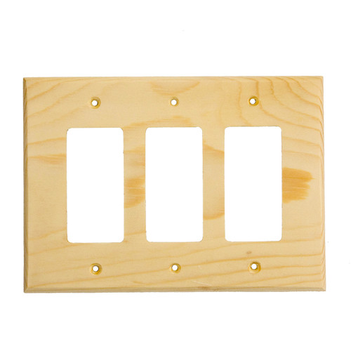 Sierra Lifestyles 682339: Traditional Triple Rocker Switchplate - Knotty Pine