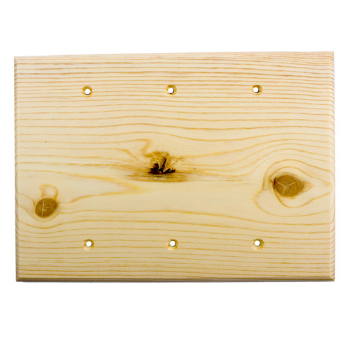 Sierra Lifestyles 682380: Traditional Triple Blank Switchplate - Knotty Pine
