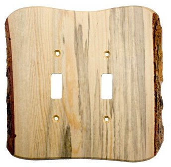 Sierra Lifestyles 682772: Rustic Double Toggle Switchplate - Blued Pine