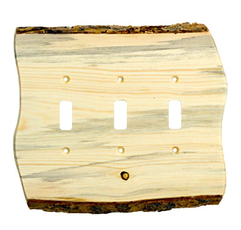 Sierra Lifestyles 682780: Rustic Triple Toggle Switchplate - Blued Pine