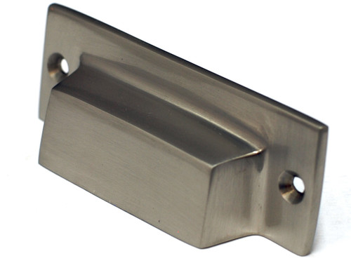 Cal Crystal VB-44-US15: 3" Vintage Mission Bin Cabinet Pull - Satin Nickel