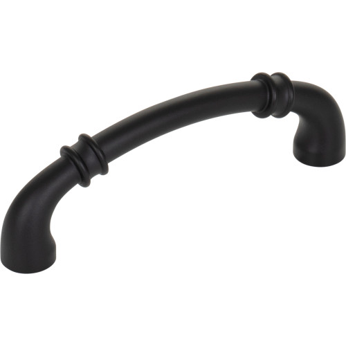 Jeffrey Alexander 445-96MB: 96mm cc Marie Cabinet Pull - Matte Black