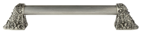 Notting Hill NHO-500-AP-12F: 8"cc Acanthus Appliance Pull w/Fluted Bar - Antique Pewter