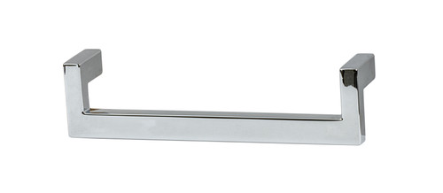Hafele 111.95.120: 128mm cc Modern Drop Edge Cabinet Pull - Polished Chrome