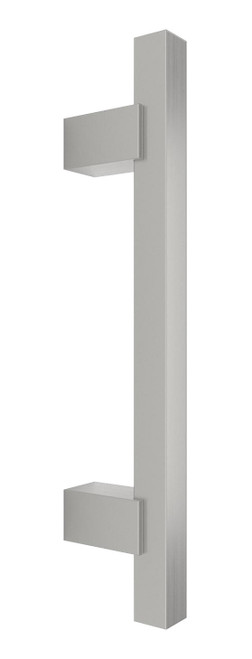 Omnia 1970/102.15: 4" cc Elite Square Bar Cabinet Pull - Satin Nickel