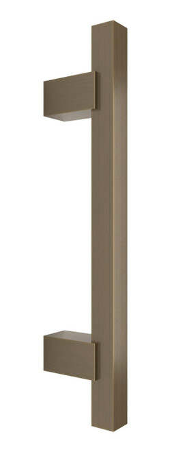 Omnia 1970/102.5: 4" cc Elite Square Bar Cabinet Pull - Antique Brass