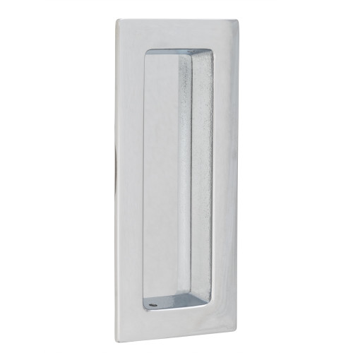Omnia 653/00.26: 4" Rectangle Recessed Door Pull - Polished Chrome