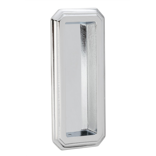 Omnia 654/00.26: 4" Rectangle Recessed Door Pull - Polished Chrome