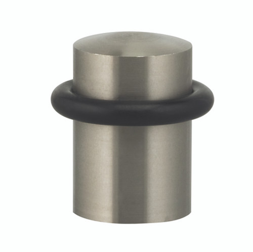 Omnia 7001.32D: 1-3/16" Cylinder Floor Mount Door Stop - Satin Stainless Steel
