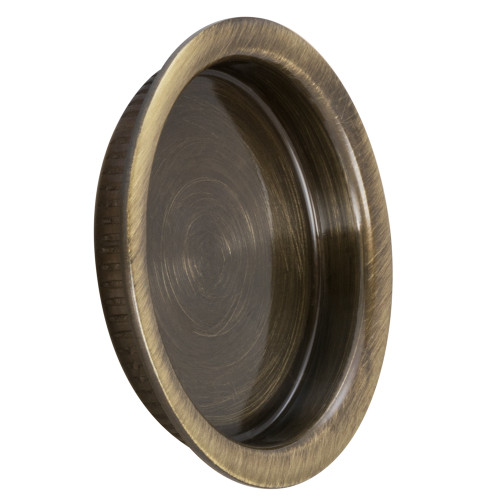 Omnia 7503/52.SB: 2-3/16" Round Recessed Door Pull - Shaded Bronze