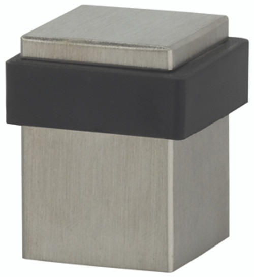 Omnia 7620/35.32D: 1-3/8" Square Floor Mount Door Stop - Satin Stainless Steel