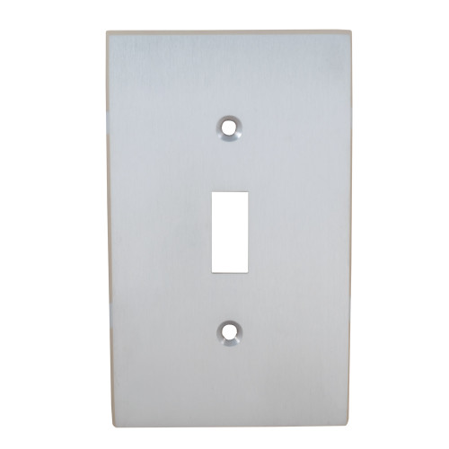 Omnia 8012/S.15: Single Toggle Modern Switchplate - Satin Nickel