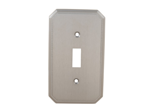 Omnia 8014/S.26: Single Toggle Traditional Switchplate - Polished Chrome